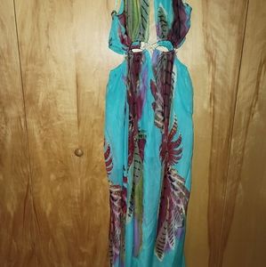 Tropical long Beach dress